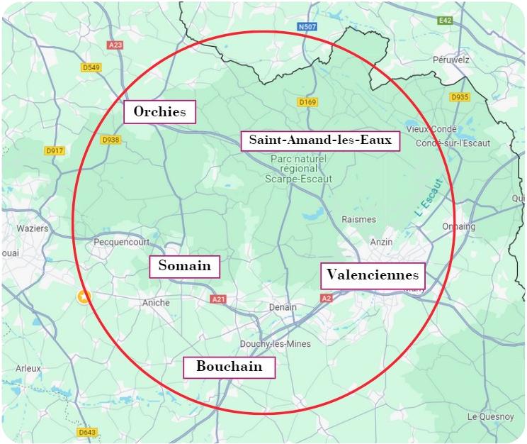 carte de valenciennes